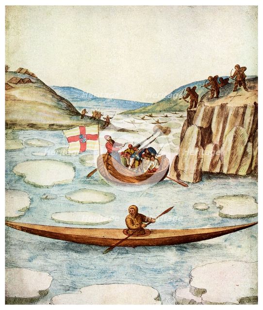 Eskimo kayak, 1590 (1956). Artist: Unknown