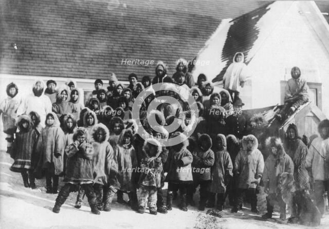 Eskimo school children, between c1900 and c1930. Creator: Unknown.