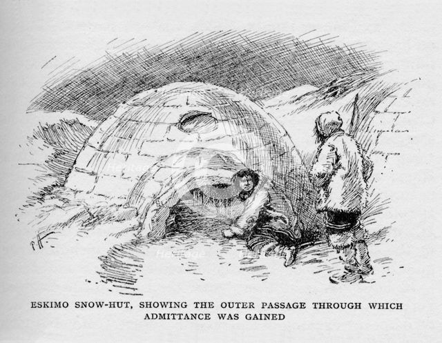 'Eskimo Snow-Hut, Showing the Outer Passage Through Which Admittance was Gained', c1927, (1928). Artist: Unknown.