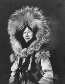 Eskimo woman posing, 1915(?). Creator: Lomen Brothers