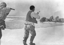Eskimos hunting walrus, between c1900 and 1927. Creator: Unknown