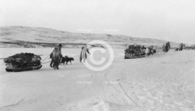 Eskimos on their way to the sea, between c1900 and 1929. Creator: Unknown.