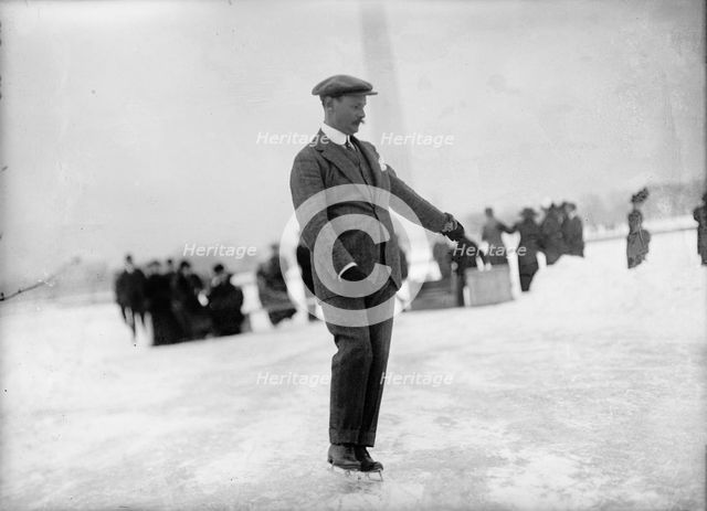 Esmond Ovey, Secretary, British Embassy - Skating, 1912. Creator: Harris & Ewing.