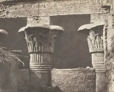 Esneh (Latopolis), Construction Ensablée - Architrave, Fûts et Chapiteaux, 1851-52. Creator: Félix Teynard