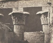 Esneh (Latopolis), Construction Ensablée - Architrave, Fûts et Chapiteaux, 1851-52. Creator: Félix Teynard