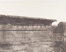 Esneh (Latopolis), Construction Ensablée - Paroi Extérieure - Corniche..., 1851-52, printed 1853-54. Creator: Félix Teynard