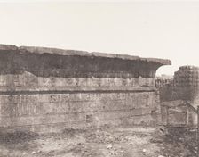 Esneh (Latopolis), Construction Ensablée - Paroi Extérieure - Corniche..., 1851-52, printed 1853-54. Creator: Félix Teynard