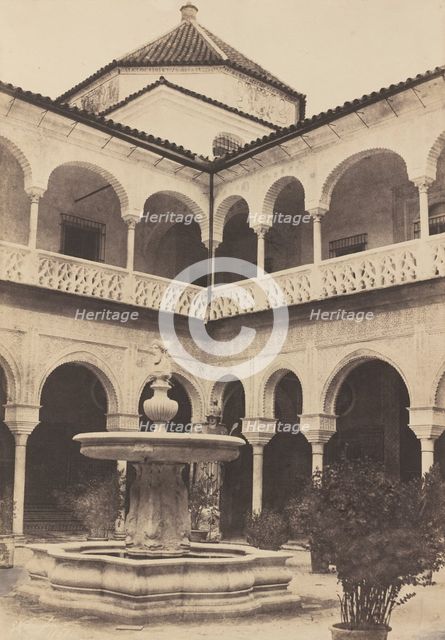 Espagne. Seville, Cour de la Maison Du Duc De Medina Celi dite Maison de Pilate, 1853. Creator: Edward King Tenison.