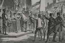 Espartero enlisting as a volunteer in 1808 to serve the nation at the outbreak of the Peninsular War Creator: Benigno Moracho