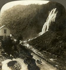 Espelandfos, one of the loveliest waterfalls in all Scandinavia, Norway c1905. Creator: Unknown