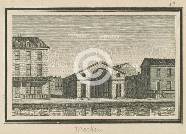 Esperanza, Market, 1795. Creator: Charles Balthazar Julien Févret de Saint-Mémin.