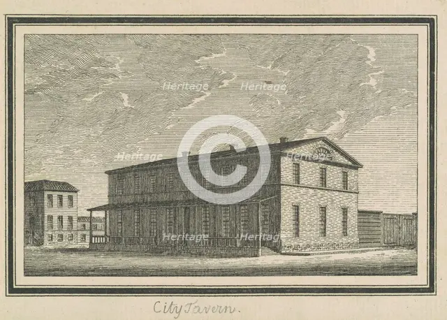 Esperanza, City Tavern, 1795. Creator: Charles Balthazar Julien Févret de Saint-Mémin.