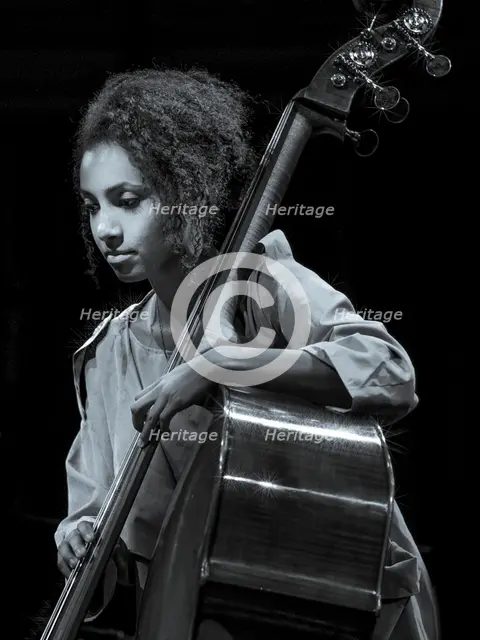 Esperanza Spalding, 2014. Artist: Alan John Ainsworth.