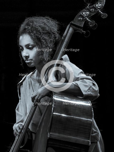 Esperanza Spalding, 2014. Artist: Alan John Ainsworth.