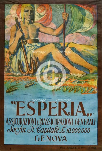 Esperia Assicurazioni, Early 1930s. Creator: Trematore, Severino (1895-1940).