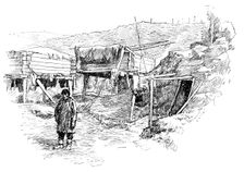 Esquimaux storehouses, Packwell Village, Alaska, 1890. Creator: Unknown