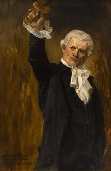 Esquisse de détail pour l Hôtel de Ville de Paris : La voûte d'acier, figure d'un édile..., c.1888. Creator: Jean-Paul Laurens