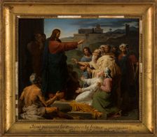 Esquisse pour l'ancienne église Saint-Vincent-de-Paul : Jésus guérissant les aveugles et..., c.1817. Creator: François-Louis Dejuinne