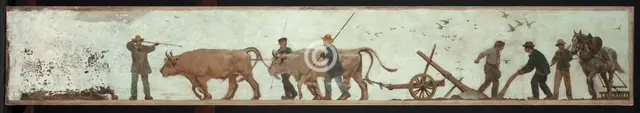 Esquisse pour l'école de la rue Château-Landon (10ème arrondissement) : L'agriculture..., 1881. Creator: Jules Didier.