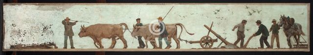 Esquisse pour l'école de la rue Château-Landon (10ème arrondissement) : L'agriculture..., 1881. Creator: Jules Didier.