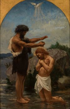 Esquisse pour l'église de Bagnolet : Baptème du Christ, c.1870. Creator: Pierre Dupuis