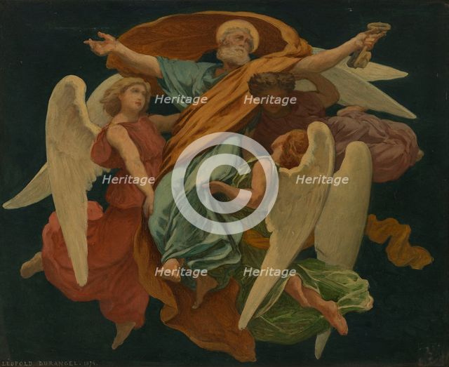 Esquisse pour l'église de Charenton-le-Pont : Glorification de saint Pierre, 1874. Creator: Léopold Durangel.