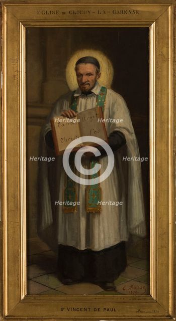 Esquisse pour l'église de Clichy : Saint Vincent de Paul, 1872. Creator: Emmanuel Auguste Massé.