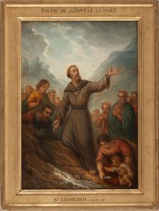 Esquisse pour l'église de Joinville-le-Pont : Saint Léonard faisant jaillir une source, c.1873. Creator: Joseph-Nicolas Jouy
