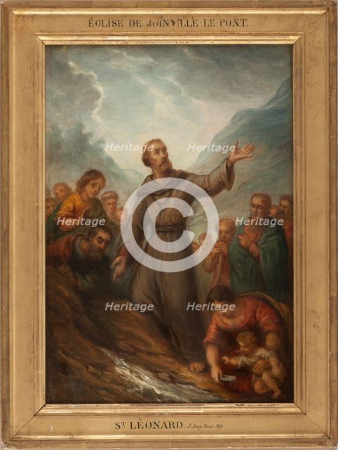 Esquisse pour l'église de Joinville-le-Pont : Saint Léonard faisant jaillir une source, c.1873. Creator: Joseph-Nicolas Jouy.