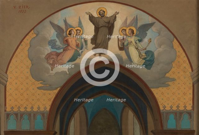 Esquisse pour l'église de l'Häy-les-Roses : Glorification de Saint Léonard, 1873. Creator: Victor Casimir Zier.