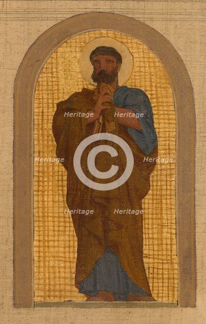 Esquisse pour l'église de la Trinité : L'Agneau pascal. Groupe d'anges adorateurs..., c.1864. Creator: Armand Felix Marie Jobbe-Duval.