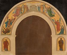 Esquisse pour l'église de la Trinité : L'Agneau pascal. Groupe d'anges adorateurs..., c.1864. Creator: Armand Felix Marie Jobbe-Duval