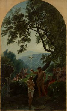 Esquisse pour l'église de la Trinité : Le Baptême du Christ, c.1877. Creator: François Louis Français