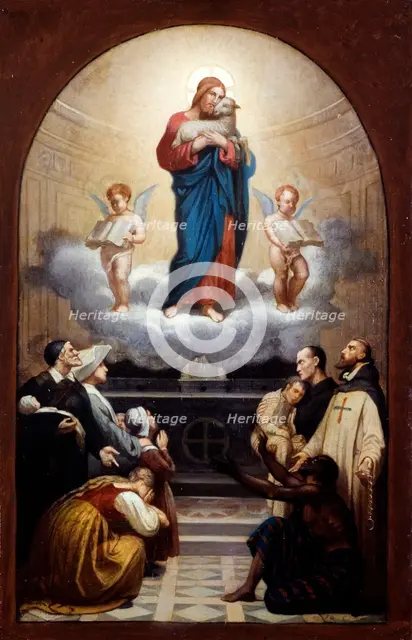 Esquisse pour l'église de la Trinité : Le Bon pasteur, 1870. Creator: Romain Cazes.