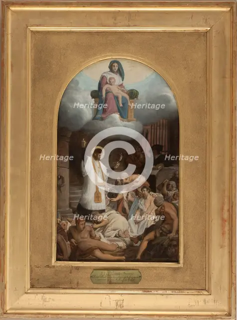 Esquisse pour l'église de la Trinité : Saint Vincent de Paul ramenant les galériens à la..., 1873. Creator: Jean Lecomte du Nouy.