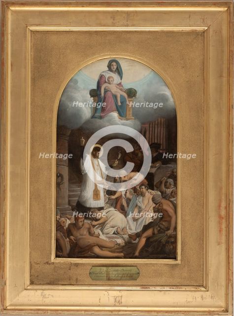 Esquisse pour l'église de la Trinité : Saint Vincent de Paul ramenant les galériens à la..., 1873. Creator: Jean Lecomte du Nouy.