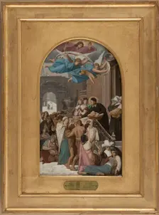 Esquisse pour l'église de la Trinité : Saint Vincent de Paul secourant les Lorrains après..., 1873. Creator: Jean Lecomte du Nouy