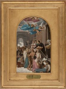 Esquisse pour l'église de la Trinité : Saint Vincent de Paul secourant les Lorrains après..., 1873. Creator: Jean Lecomte du Nouy