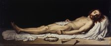 Esquisse pour l'église de Malakoff : Le Christ mort, 1873. Creator: Adolphe-Henri Dubasty