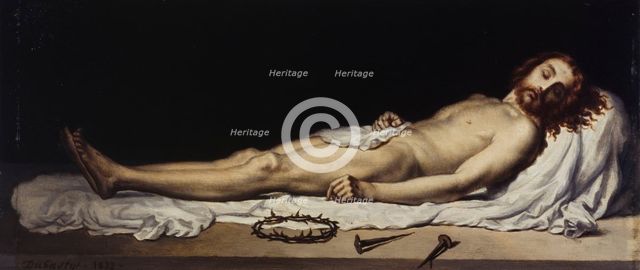 Esquisse pour l'église de Malakoff : Le Christ mort, 1873. Creator: Adolphe-Henri Dubasty.