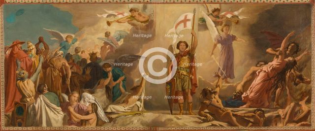 Esquisse pour l'église de Saint-Germain-des-Prés : Le Jugement Dernier, c.1872. Creator: Alexandre Jean Baptiste Hesse.