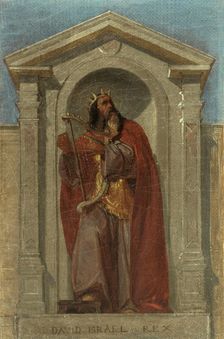 Esquisse pour l'église Notre-Dame-de-Bonne-Nouvelle : David, roi d'Israël, c.1840. Creator: Auguste Hesse