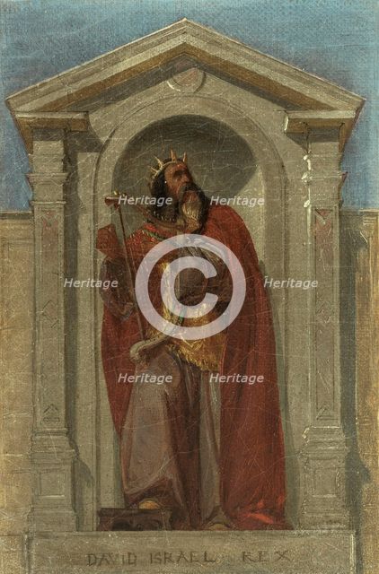 Esquisse pour l'église Notre-Dame-de-Bonne-Nouvelle : David, roi d'Israël, c.1840. Creator: Auguste Hesse.
