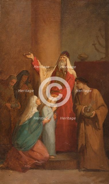 Esquisse pour l'église Notre-Dame-de-Clignancourt - La Présentation de la Vierge au Temple, c.1866. Creator: Nélie Barbe Hyacinthe Jacquemart.