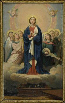 Esquisse pour l'église Notre-Dame de Vincennes : L'Assomption de la vierge, 1836. Creator: Jean Louis Bezard