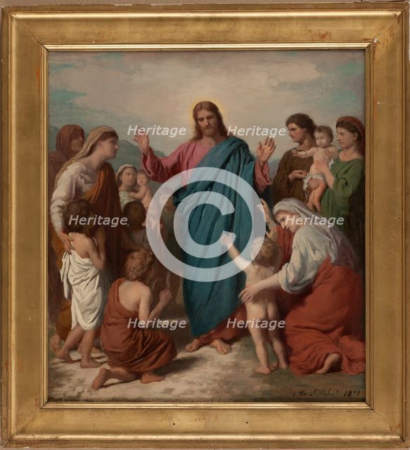 Esquisse pour l'église Notre-Dame-des-Blancs-Manteaux : Le Christ au milieu des enfants, 1873. Creator: Charles-Henri Hilaire Michel.
