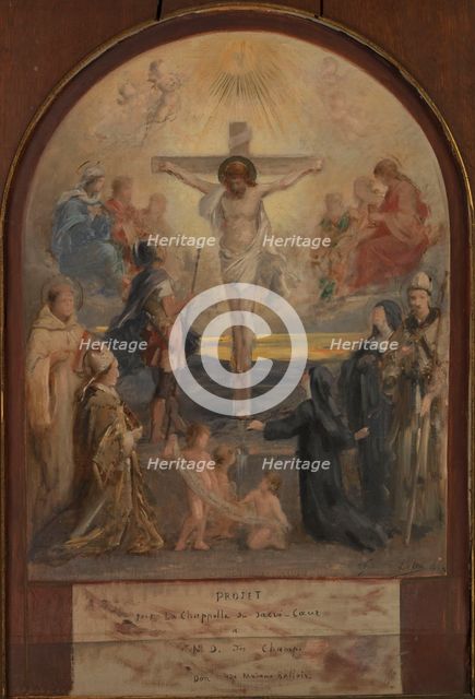 Esquisse pour l'église Notre-Dame-des-Champs : Le Calvaire, 1884. Creator: Francois Lafon.