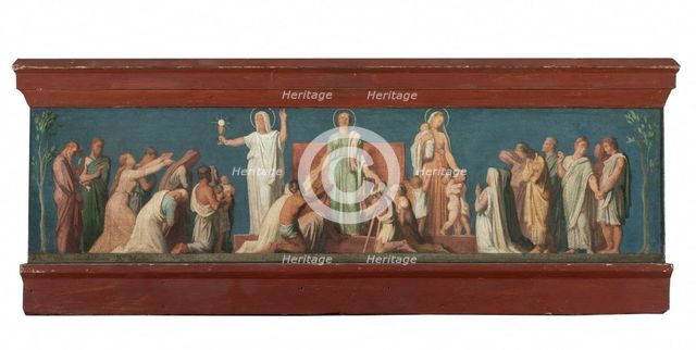 Esquisse pour l'église Saint-Vincent-de-Paul : Les trois Vertus théologales, c.1848. Creator: Hippolyte-Jean Flandrin.