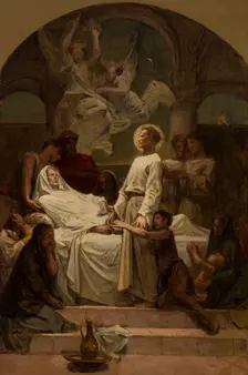Esquisse pour l'église Saint-Augustin : La mort de sainte Monique, 1874. Creator: Diogene Ulyssee Napoleon Maillart