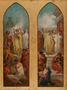 Esquisse pour l'église Saint-Bernard-de-la-Chapelle : Sainte Denis prêchant. Martyre..., 1866. Creator: Charles Adolphe Bonnegrace